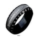 thumbnail image 2 of Sonducket Anillo de acero vintage unisex para personas a la moda Anillo para hombres Regalos para amigos Anillos Todo negro 8 Type3 NO3, 2 of 6