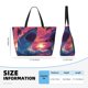 thumbnail image 4 of Fotbe Hawaiian Island Beach Shark Bolsa de Viaje para Playa - Resistente al Agua, Bolsa Tote de Gran Capacidad y Ligera con 7 Bolsillos para Mujeres y Hombres, 4 of 7