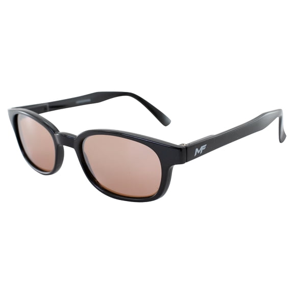 MF LOCKDOWN MOTORCYCLE SUNGLASSES BLACK FRAMES AMBER LENS WITH FREE POUCH KD'S