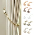 thumbnail image 2 of HEVIRGO 2Pcs Rideaux Tiebacks Poli Anti-corrosion Anti-Déformé Exquise Accrocheur Anti-Rouille Alliage d'Aluminium de Style Moderne Porte-Rideau Crochets Décoration à la Maison Accessoires de Cuisine, 2 of 10