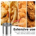 thumbnail image 3 of HLONK Deep Fryer Pot with Strainer Basket Stainless Steel Deep Frying Pot with Handle Lid Portable Oil Mini Fryer Reusable Deep Frying Oil Container Good Heat Conductivity for Frying Fish, 3 of 10