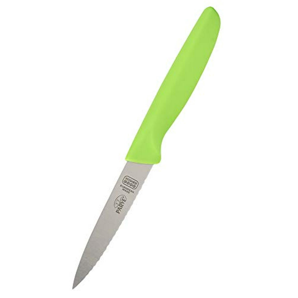 Parve Green Kitchen Knife 4” Steak and Vegetable Knife Razor Sharp