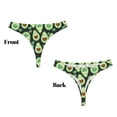 thumbnail image 3 of Fotbe Avocado Heart Tanga Sin Costuras para Mujer con Estampado – Panties Invisibles, Transpirables y Cómodos para Uso Diario-4X-Large, 3 of 6