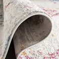 thumbnail image 6 of SAFAVIEH Madison Michelle Overdyed Abstract Area Rug, Light Grey/Fuchsia, 6'7" Square, 6 of 8