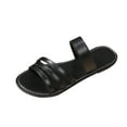 thumbnail image 2 of Censtreet Women's Flat Sandals Fashion Slides With Soft Leather Slippers for Summer, 2 of 9