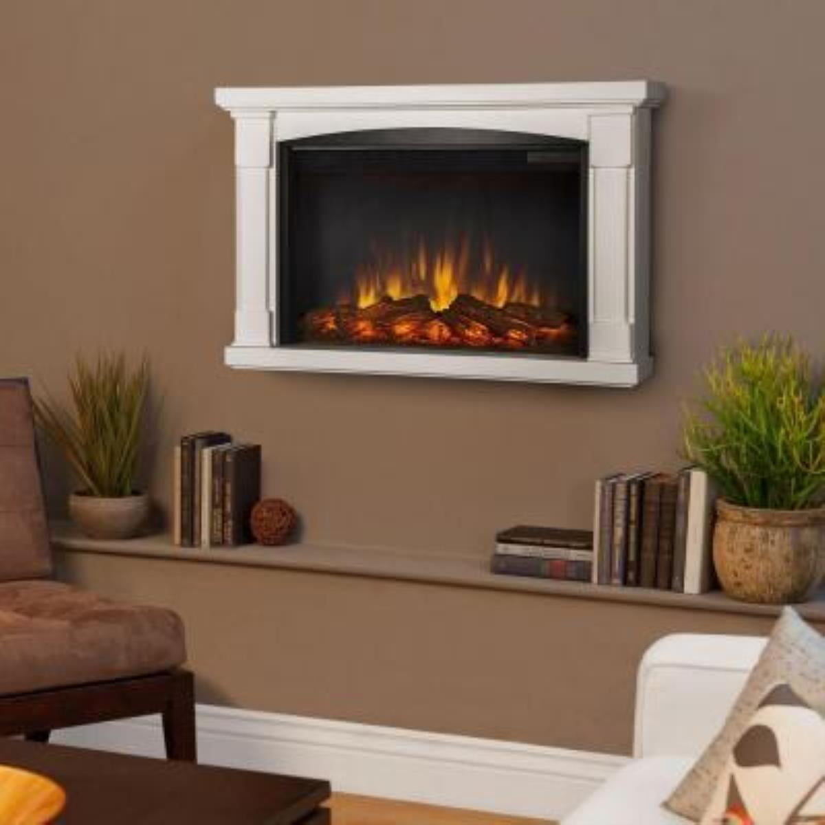Real Flame Brighton Slim Line Wall Hung Electric Fireplace White - Real Flame Brighton Slim Line Wall Hung Electric Fireplace White Walmartcom real flame brighton slim line wall hung electric fireplace white - real flame brighton slim line wall hung electric fireplace white walmartcom