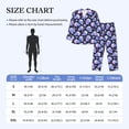 thumbnail image 4 of Sikiie blue Skull flower Mens Pajama Set, Soft Warm Long Sleeve Sleepwear, Cozy Button-Down Pjs for Men-XX-Large, 4 of 7