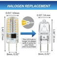 thumbnail image 5 of Simba Lighting LED G8 1.5W T4 20W Halogen Replacement JCD Bi-Pin Base 120V 3000K Soft White, 5 Pack, 5 of 10