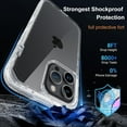 thumbnail image 2 of for iPhone 13 Pro Case with 2 Screen Protector,Shockproof Drop Protection Full Body Heavy Duty 3 Layer Military Rugged Durable Phone Cover for Apple iPhone 13 Pro 6.1" (Clear), 2 of 13