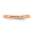 thumbnail image 5 of 14k Rose Gold Round Diamond Eternity Wedding Band Bezel Set Anniversary Ring Size 5 - 1/10 Ct., 5 of 6