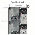 thumbnail image 3 of Shangniulu Cat Small Garden Flag Vertical Double Sided 12 x 18 Inch Cute Cartoon Animal Kitten Head Doodle Smile, Grey White Black Farmhouse Burlap Yard Outdoor Decor White, 3 of 6