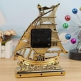 thumbnail image 5 of Kugisaki Alarm Clock Vintage Sailboat 2 in 1 Wall Clock & Tabletop Desk Decorative Clock for Living Room Bedroom Bedside Desk, 5 of 7