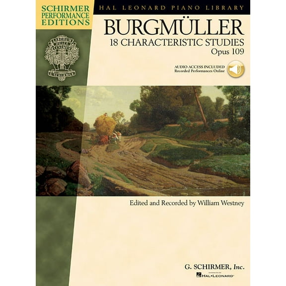 Hal Leonard Piano Library Johann Friedrich Burgmuller - 18 Characteristic Studies, Opus 109 Book/Online Audio, (Paperback)