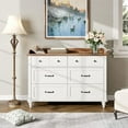 thumbnail image 2 of WAMPAT 47" Baby Dresser for Nursery, Wooden Kids Dresser with 6 Drawers, Changing Table for Baby, Cream White, 2 of 7