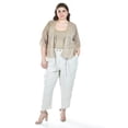 thumbnail image 4 of Ensamble tipo kimono con blusa básica Roman Fashion / Tallas Extras, 1892 (Cafe) cafe 36, 4 of 6