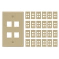 thumbnail image 1 of Placa de Pared ICC de 4 Puertos Keystone RJ45 Marfil de Plástico ABS, 1 of 9