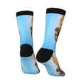 thumbnail image 3 of Goofa Trip to London Printed Men's Crew Socks, Soft Durable Breathable Moisture-Wicking with Odor Control Cotton socks, 3 of 9