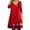 Red, variant on Patlollav Womens Dresses Fashion Solid Plaid Patchwork Long Sleeve Buttons Dress