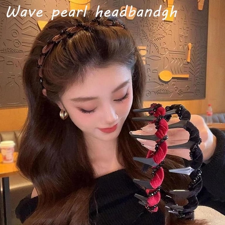 Retro High Skull Pearl Headband, Basicallyt Vintage High  display picture 3