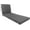 Charcoal Grey, variant on Sherry Kline Reversible chaise longe with white polyester padded fill, Cayenne, 24"x72"