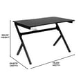 thumbnail image 5 of BlackArc Gaming Desk with Carbon Fiber Desktop, Steel Frame and Detachable Cupholder/Headphone Hook, Two Cable Management Holes, 5 of 10