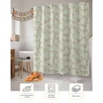 thumbnail image 7 of Vintage Rustic Floral Light Pink Roses Leaves Sage Green Shower Curtain Set ，Waterproof Fabric Shower Curtains Shower Curtains for Bathroom,Bathroom Decor 72"x72", 7 of 7