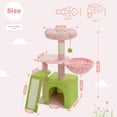 thumbnail image 4 of PAWZ Road Cat Tree 31.5" Cute Flower Cat Scratching Post Tower with Cozy Condo, Hammock & Ramp for Indoor Cats, Pink, 4 of 7