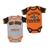 Harley-Davidson 9-12 Months  Baby Boys Mom Rules 2 Creeper Set, Black/Orange  (9/12M) 3050553