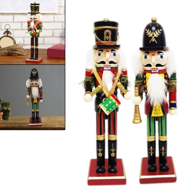 2 Piezas de 30 Cm de Cascanueces Adornos Navideñas para Hugo cascanueces soldado