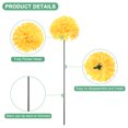 thumbnail image 2 of Uxcell Flores de Bola de Crisantemo Artificial, Ramos de Seda de Hortensia Falsos para el Hogar/Boda Amarillo 30 Pack, 2 of 7