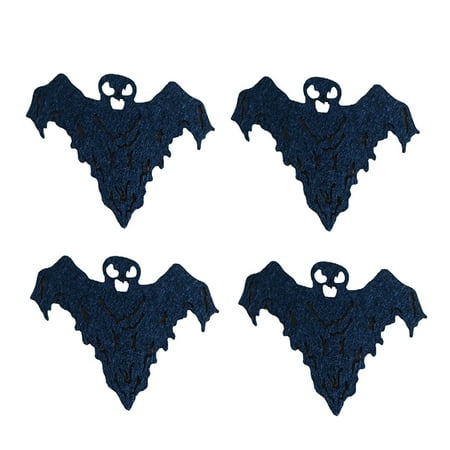 

HizoeChu Halloween Cup Coasters Ghost | 4pcs Pumpkin Spider Ghost Shaped Drink Coaster Set | Halloween Table Decora