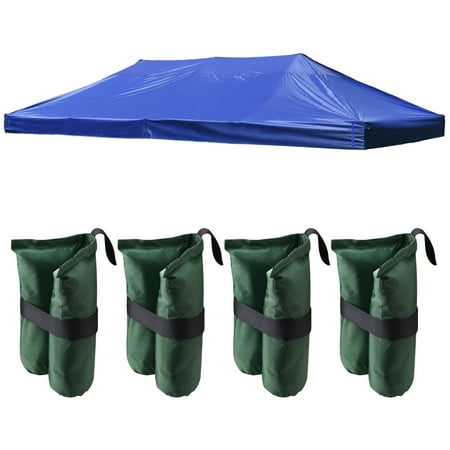 InstaHibit 10x20 Ft Pop up Canopy Top with 4 Sand Weight Bags Beach Camping Yard