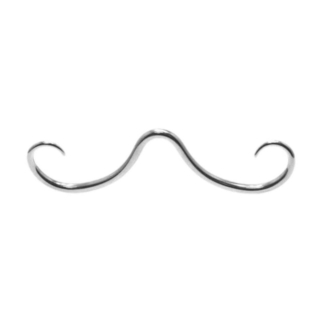 Anillo para la nariz perfecl con bigote joyería única de moda