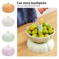 thumbnail image 4 of Fruit Plate Plastic Candy Tray Double Layer Plate Pumpkin Pumpkin Vegetable Fruit Holder For Home, Orange Electronicheart, 4 of 9