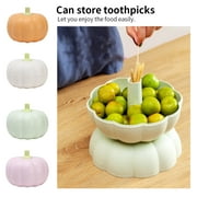 ziyahihome Plastic Fruit Tray Pumpkin Fruit Holder Double Layer Fruit Plate Pumpkin Candy Tray Pumpkin Fruit Plate - image 8 de 9