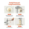 thumbnail image 3 of KFFKFF Commercial French Fry Cutter, Stainless Steel Potato Strip Press, Manual Long Fry Maker with Pull-Out Extruder, Mashed Potato Press for Restaurants and Home Kitchens, 3 of 9