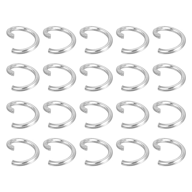 Anillas de salto abiertas Uxcell 300Pcs, anillos O de acero inoxidable 316 de 5 mm, anillas de división para conectar anillos de cierre de círculo