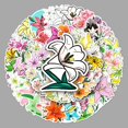 thumbnail image 2 of Pegatina con forma de flor de lirio, 50 unidades, vinilo impermeable para decoración, 2 of 2