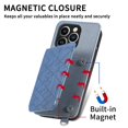 thumbnail image 6 of Decase for iPhone 14 Pro Wallet Case with Card Holder,RFID Blocking,Kickstand,Wrist Strap,Fit Magnetic Car Mount Luxury Leather Back Flip Cover Case for iPhone 14 Pro, Blue, 6 of 8