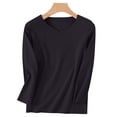 thumbnail image 6 of Miqool Womens Long Sleeve Thermal Shirts Casual V Neck Soft Stretchy Breathable Lightweight Base Layer Underwear Top, 6 of 6