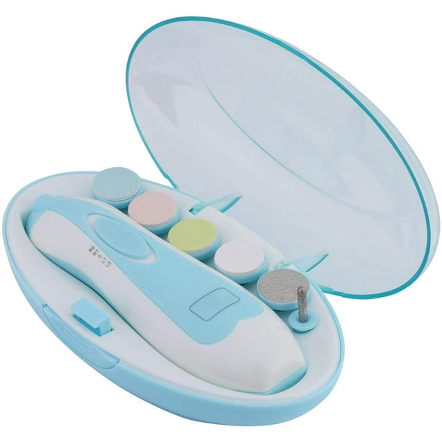 Baby Electric Nail File, Battery Operated Toddler Nail Clipper with LED Light an