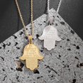 thumbnail image 4 of Stainless Steel Hamsa Hand of Fatima Pendant Necklace Jerusalem Star of David Stainless Steel Jewelry Women s Jewish Necklace, 4 of 5