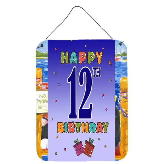 Happy 12th Birthday Wall or Door Hanging Prints