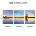thumbnail image 3 of SHANXI Artwork Modern Framed Canvas Paintings Tree sun lake sunrise Wall Art Prints Picture for Wall Decoration Home Office Living Room Gift 12"x16"x3pcs, 3 of 6