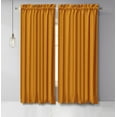thumbnail image 2 of Vargottam Cotton Slub Dark Yellow Curtains 90 Inch Long Window Curtain Rod Pocket Window Panels For Bedroom 2 Panels, 2 of 9