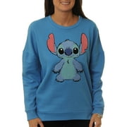 Stitch Juniors' Hi-Low Sweatshirt with Chenille Patch