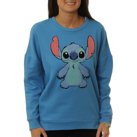 Stitch Juniors' Hi-Low Sweatshirt with Chenille Patch