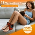 thumbnail image 6 of Ankle Heating Pad with Massage, 1Pc Cordless Heated Ankle Brace Wrap, 3 Heat & Vibration Settings, USB Rechargeable Ankle Massager for Pain Relief, Black, 6 of 9