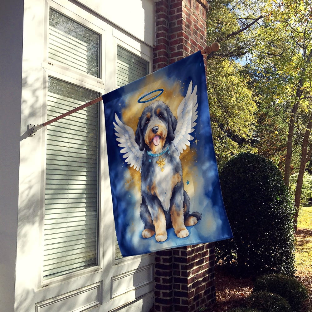 Bernedoodle My Angel House Flag 28 in x 40 in