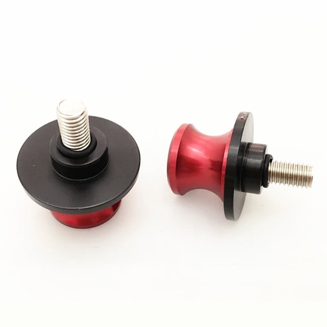 Riwesomey Accesorio de motocicleta Aluminio CNC Deslizadores de brazo oscilante de motocicleta Deslizadores de carrete de motocicleta Carretes de Accesorios para motos rojo, 8 mm